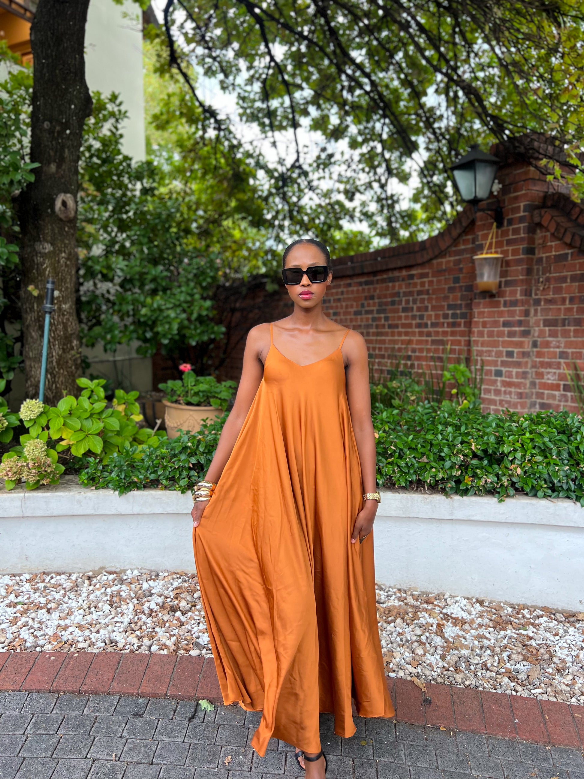 Rusty Brown Slip Maxi- CLEARANCE