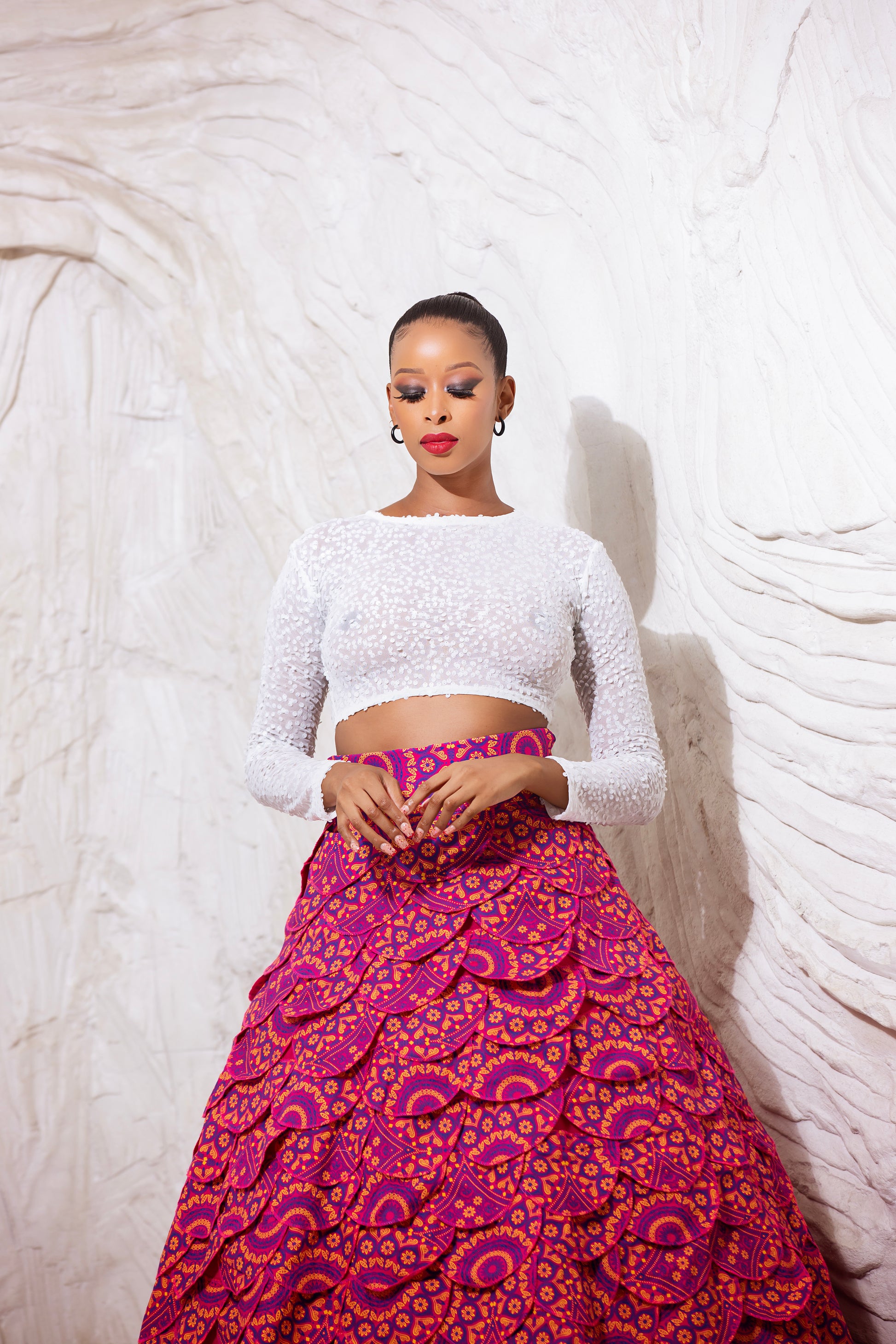 Lehumo Seshweshwe Maxi Skirt