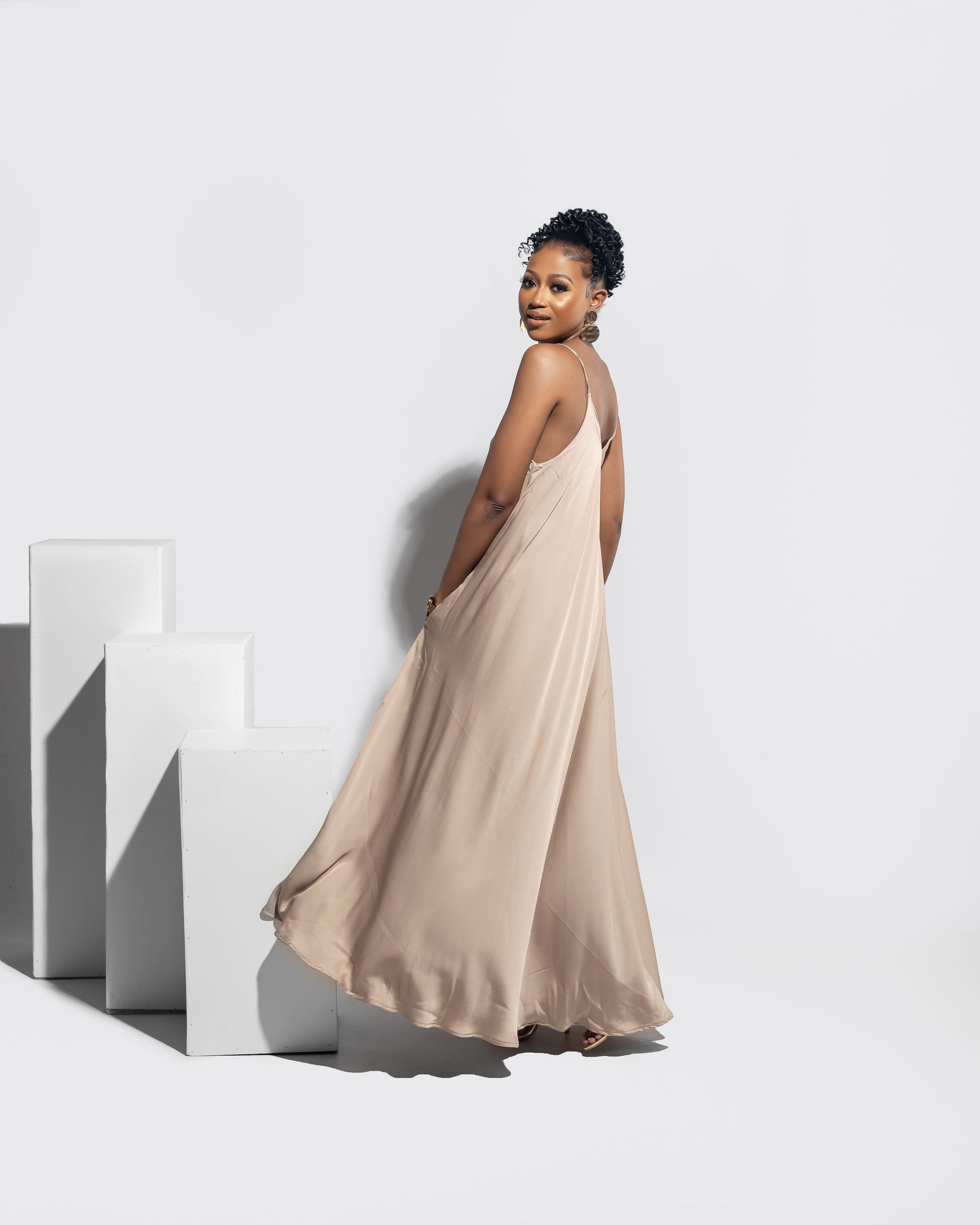 Satin Slip Dark Nude