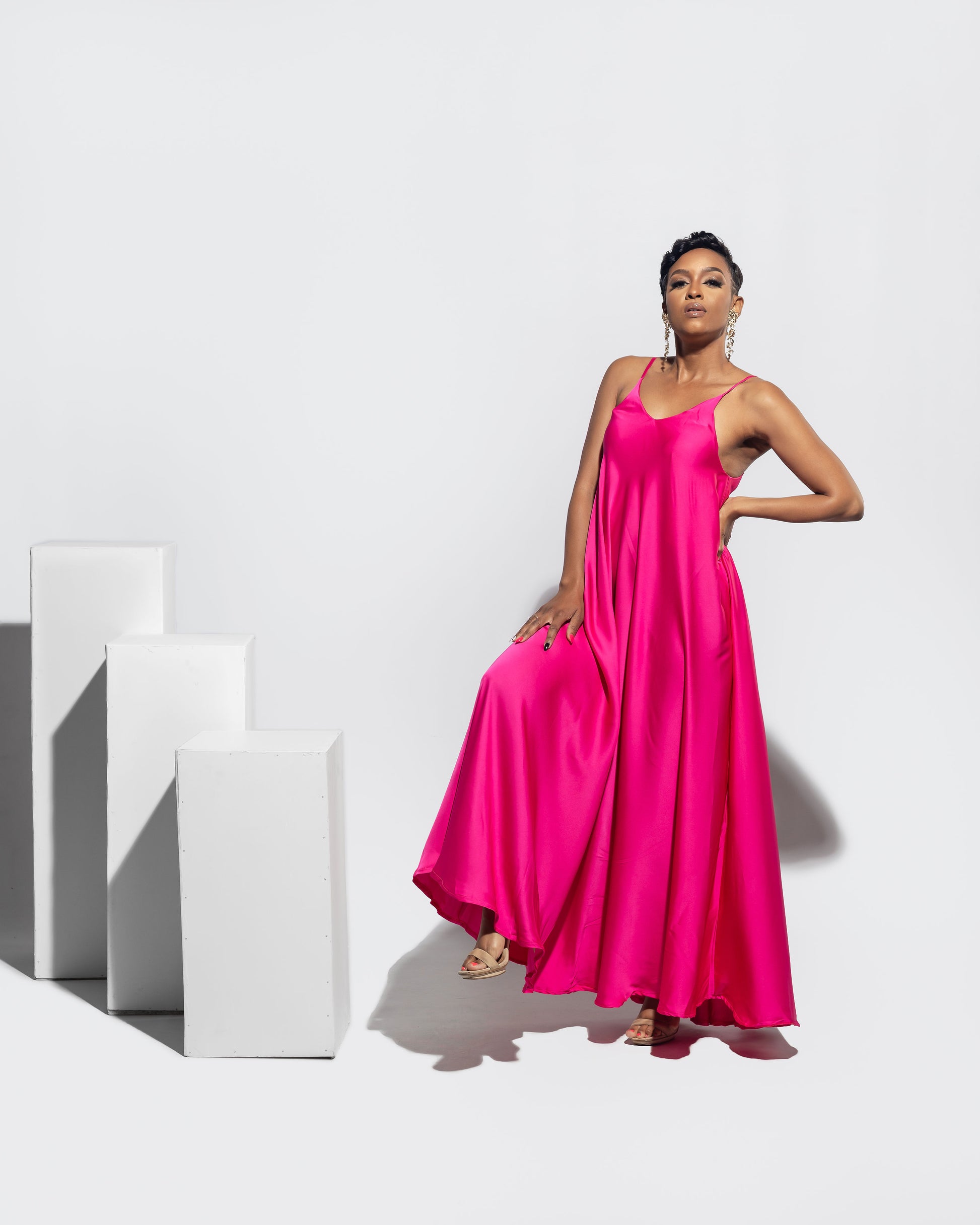 Satin Cerise Pink Slip