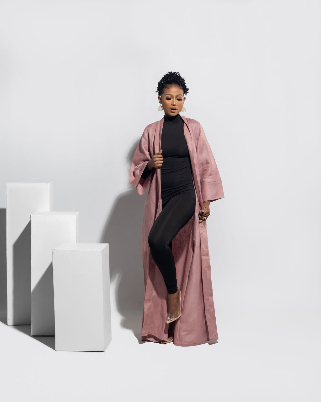 Linen Pink Kaftan