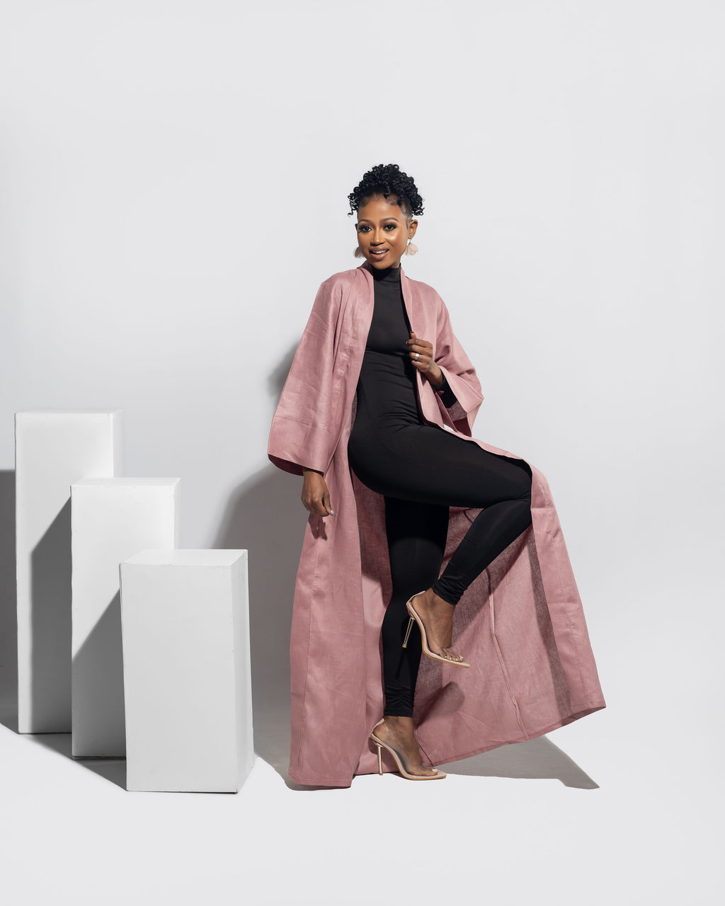 Linen Pink Kaftan