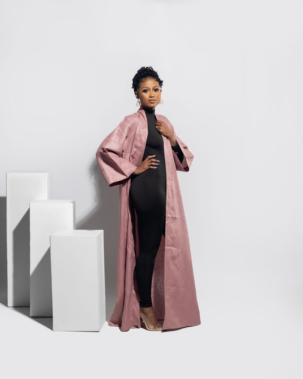 Linen Pink Kaftan