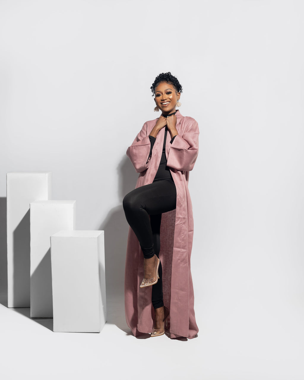 Linen Pink Kaftan