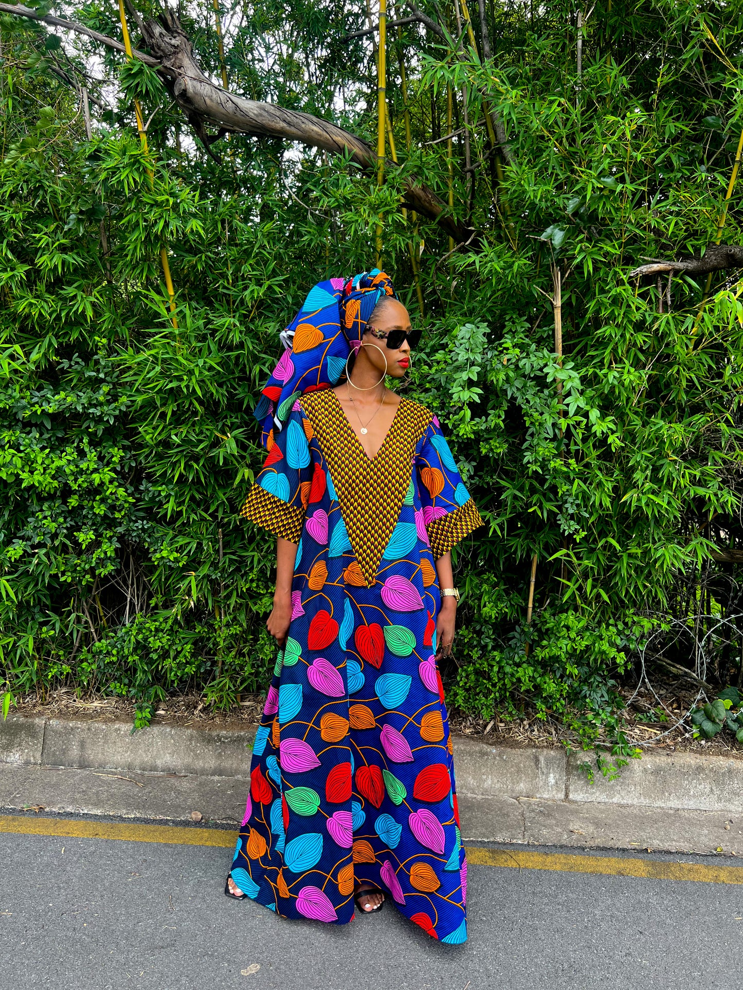 Maji Maxi- Blue Chunky Headwrap