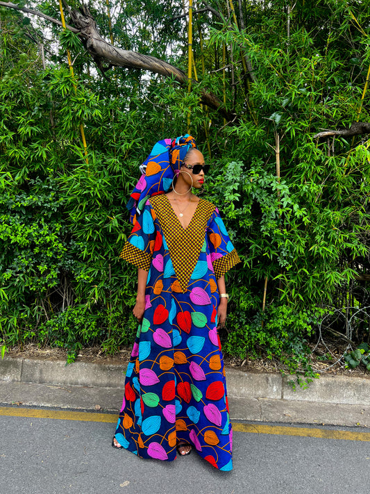 Maji Maxi- Blue Chunky Headwrap