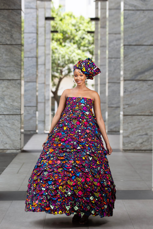 Azizi Tribal Print Maxi Dress