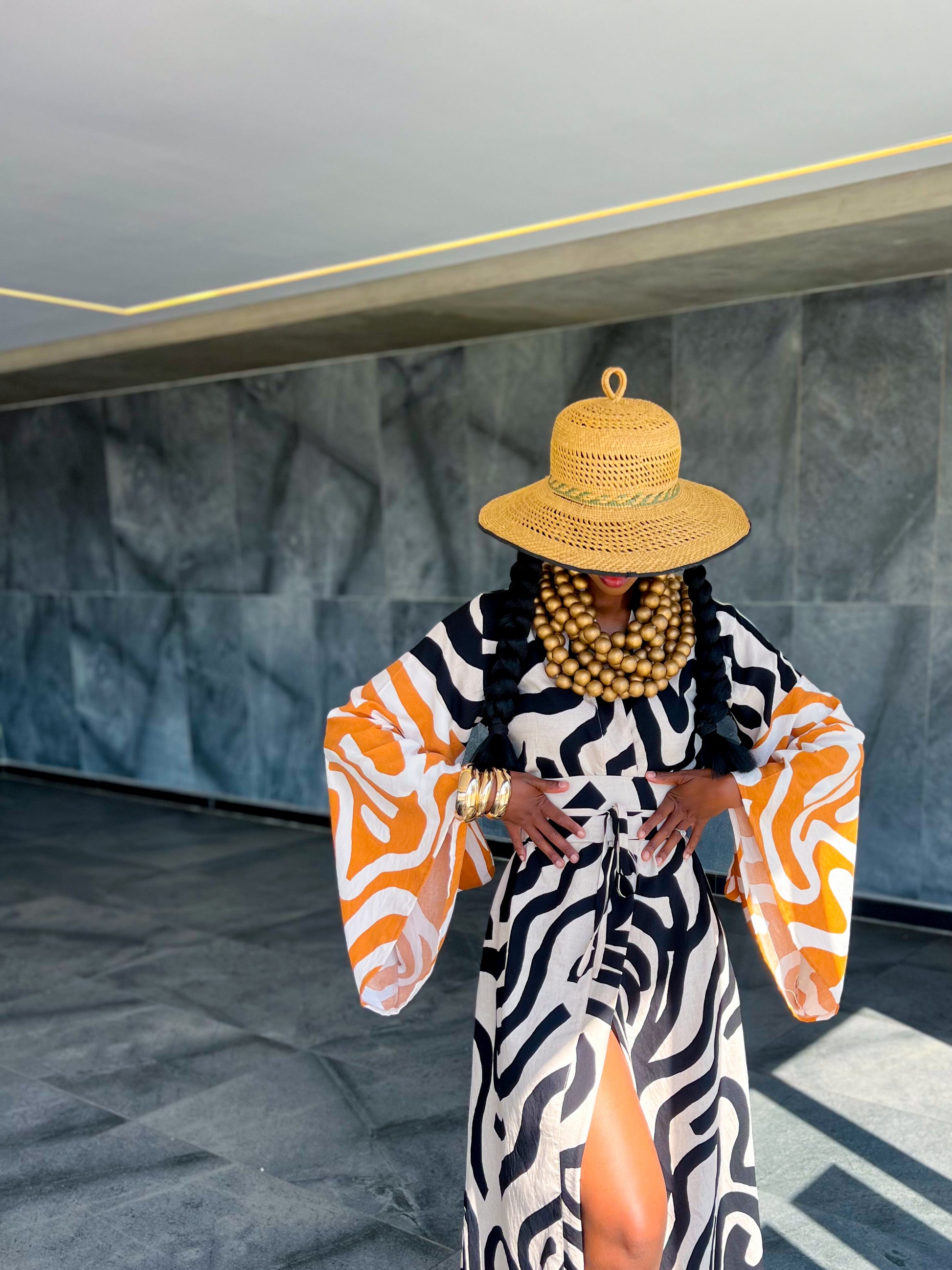 Abby Raffia Western Hat Abby Kimono – Floral Raffia