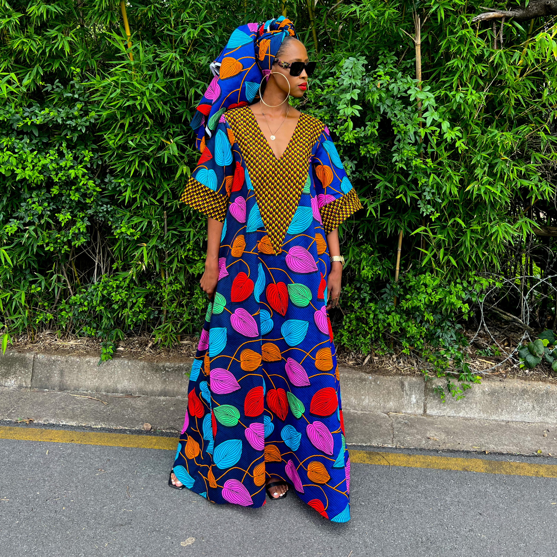 Maji Maxi- Blue Chunky Headwrap