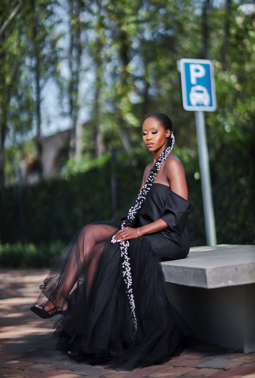 Drop Shoulder Maxi Black