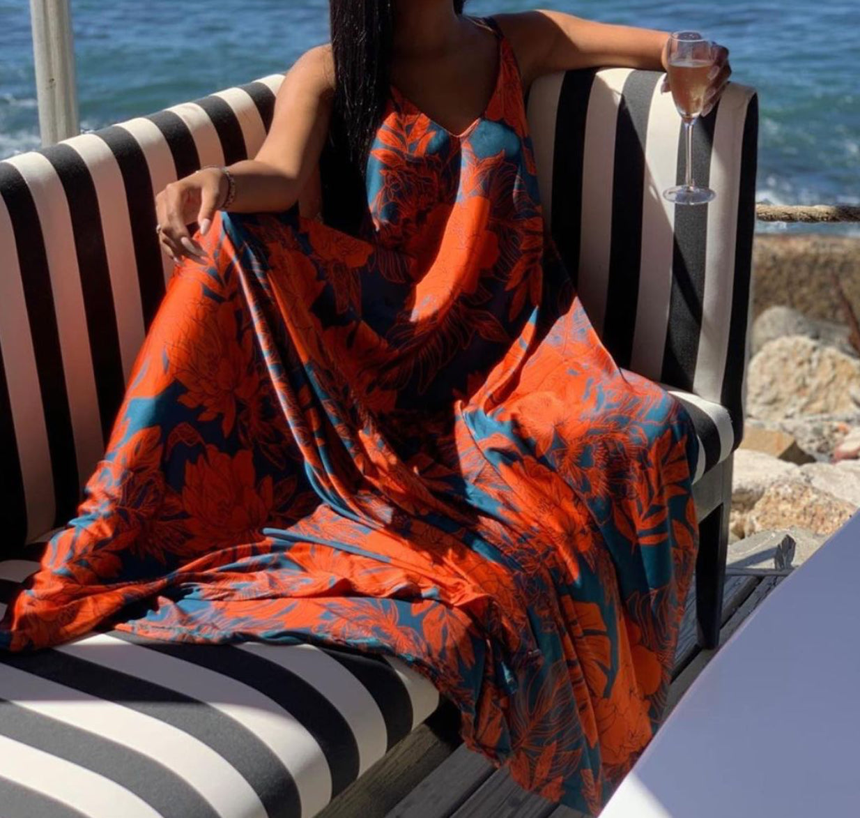 Printed Slip Maxi - CLEARANCE