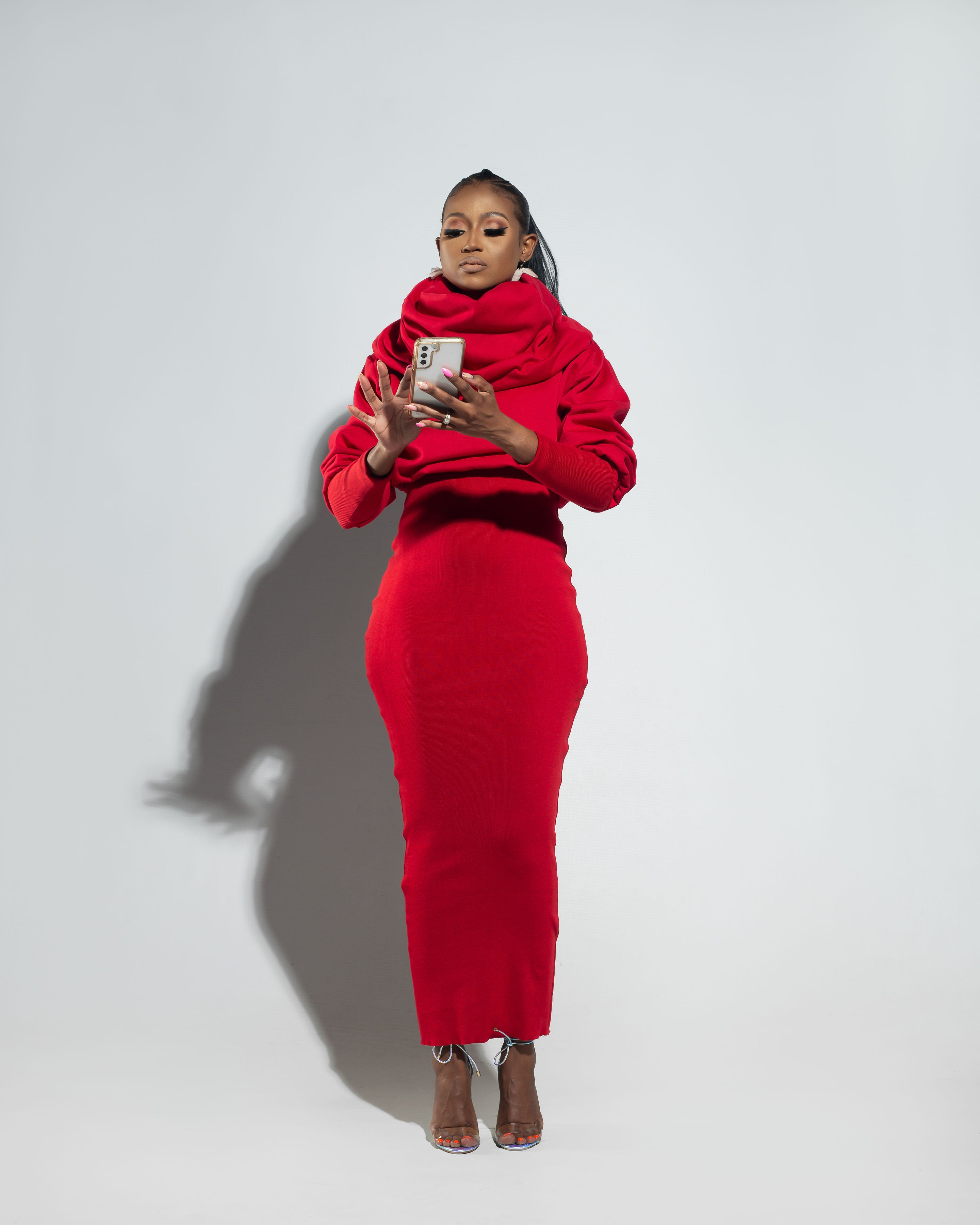 Sweater BodyCon Dress Red