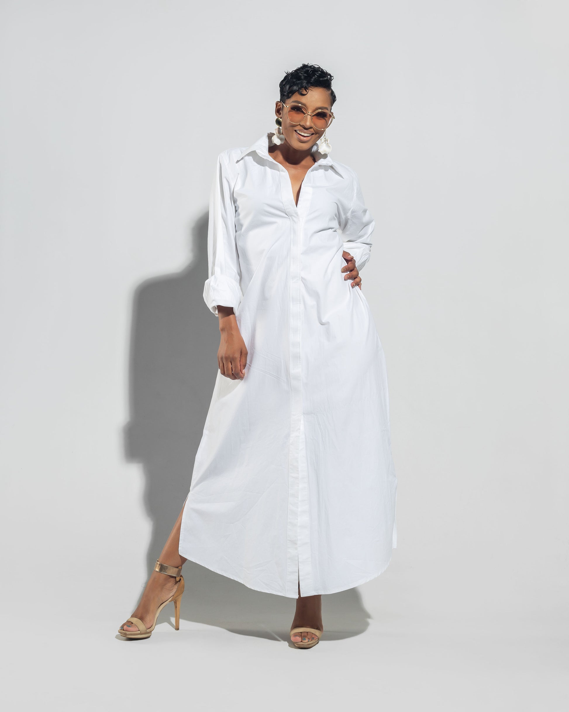 White Maxi Shirt Cotton