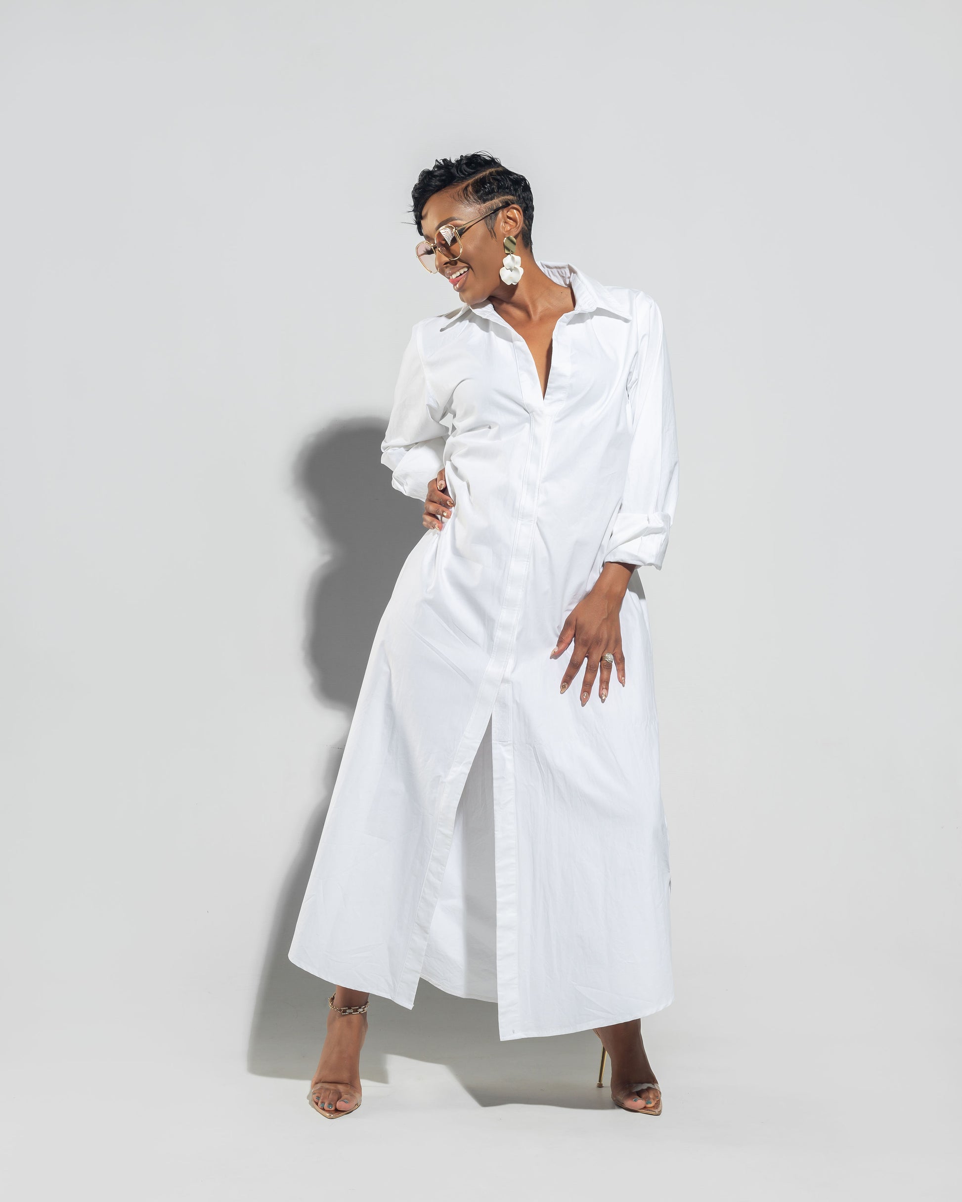White Maxi Shirt Cotton