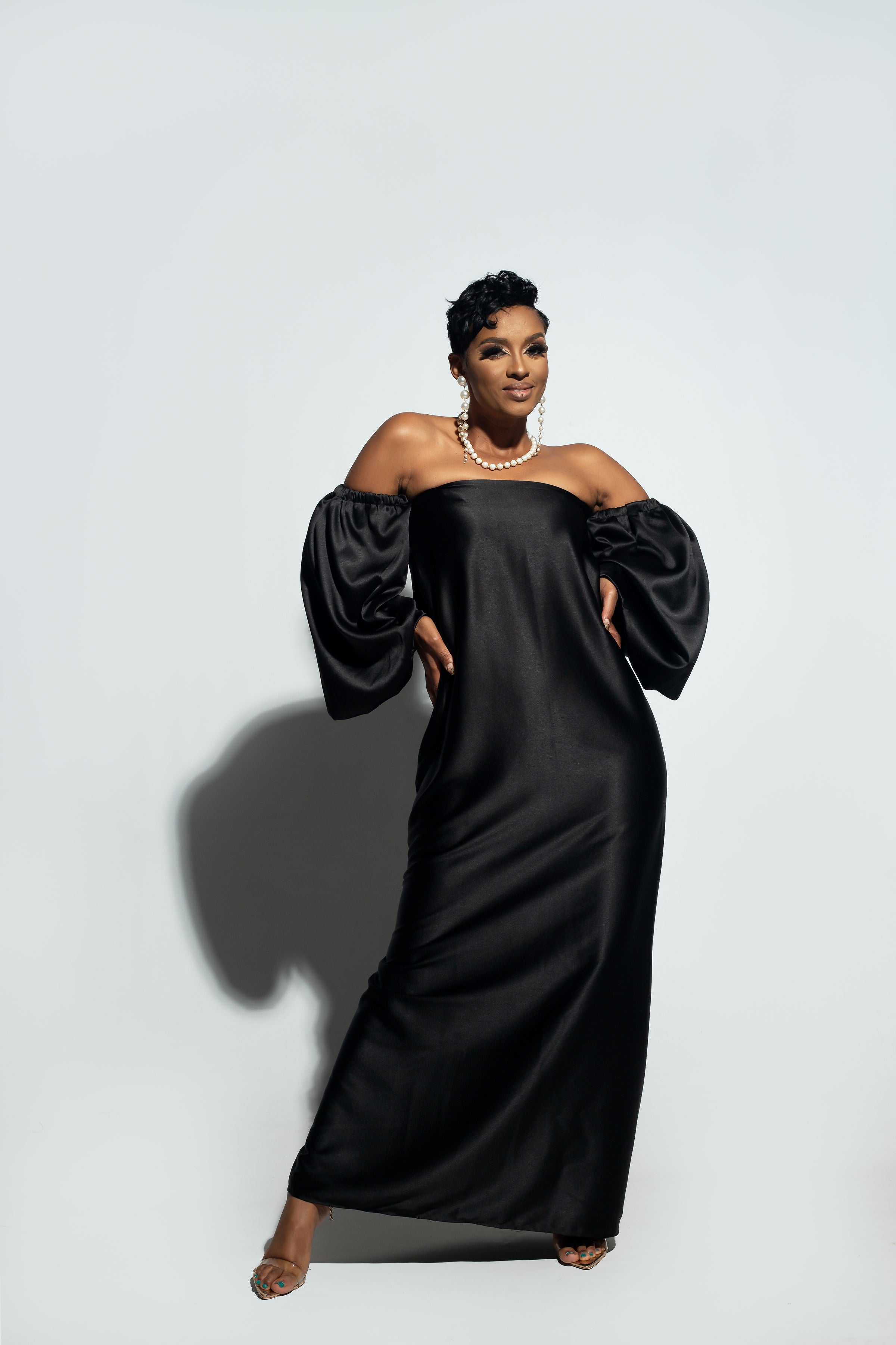 Off Shoulder Black (Ankle Length) - CLEARANCE