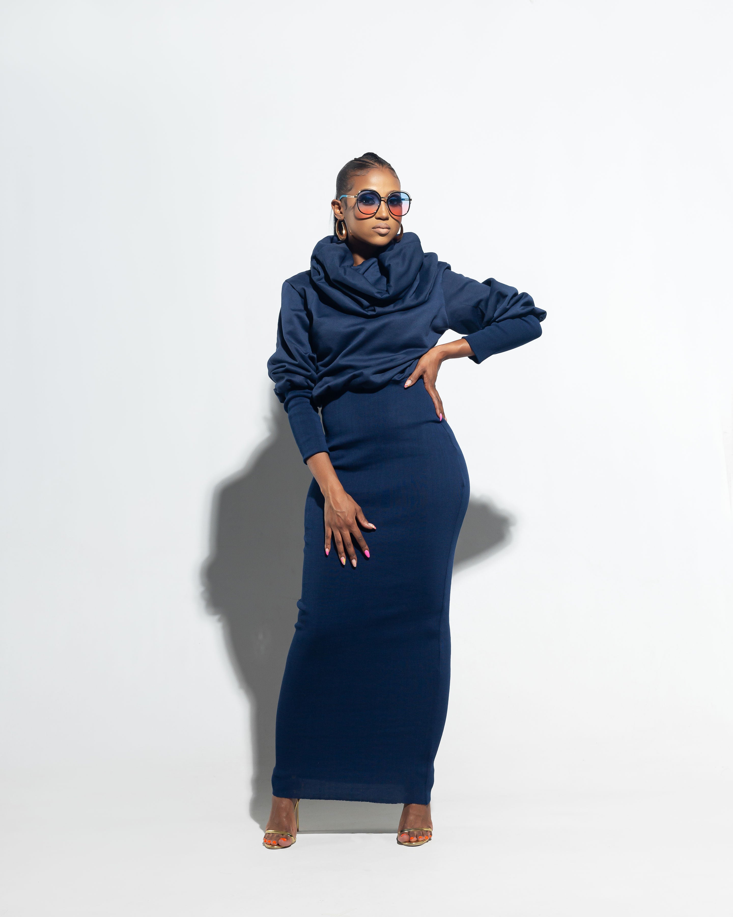 Sweater BodyCon Dress Navy